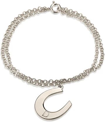 Unbranded Horseshoe Bracelet With Initial