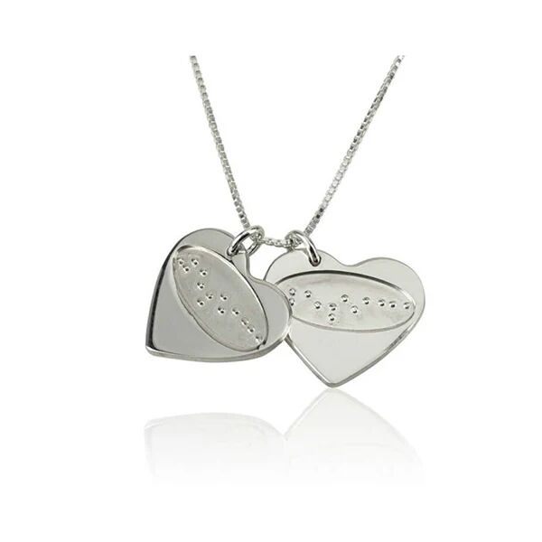 Unbranded I Love You In Braille Heart Necklace