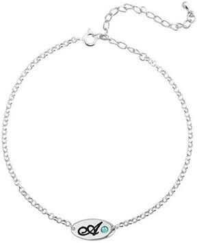 Unbranded Initial And Birthstone Anklet