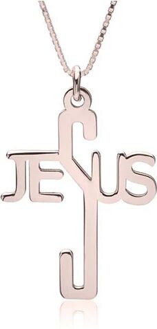 Unbranded Jesus Name Cross Necklace