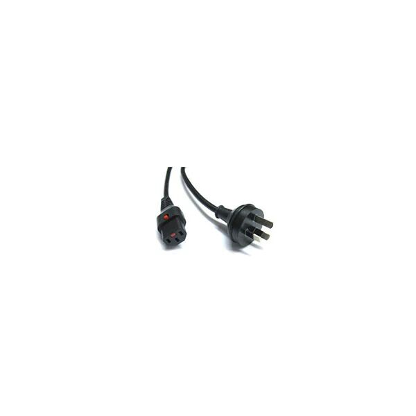 Unbranded Lockable Iec C13 Australian 3 Pin Plug Black