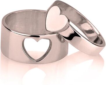 Unbranded Matching Couple Heart Rings