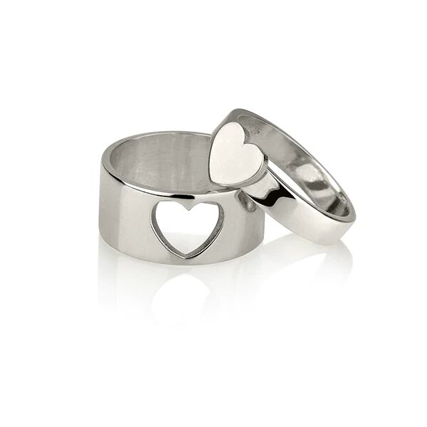 Unbranded Matching Couple Heart Rings