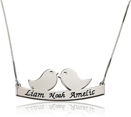 Unbranded Mother Bird Necklace With Engrave Names