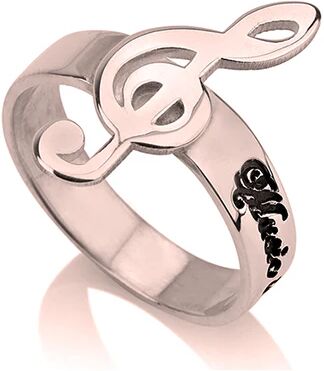 Unbranded Music Note Personalized Name Ring