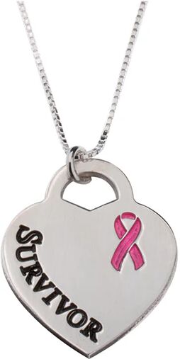 Unbranded Survivor Breast Cancer Heart Necklace