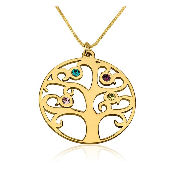Unbranded Family Tree Birthstone Necklace