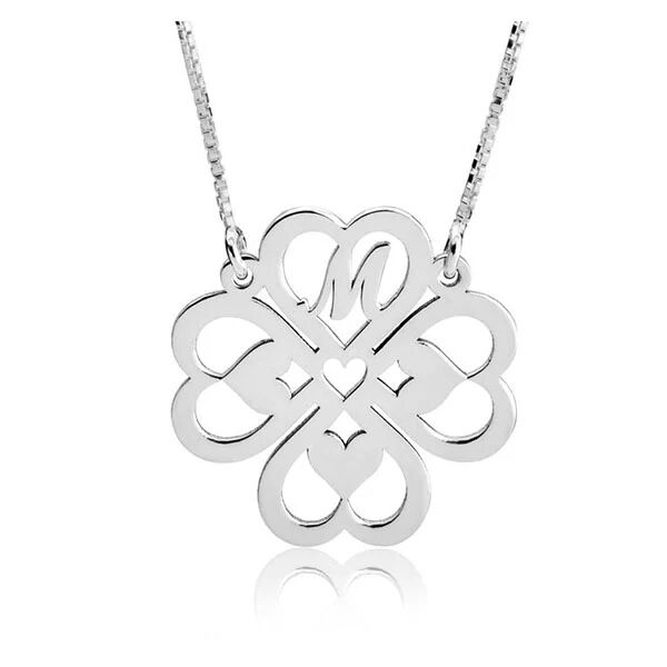 Unbranded Personalised Four Leaf Clover Necklace