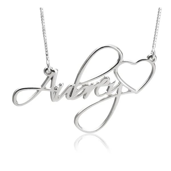 Unbranded Custom Name Necklace With Heart