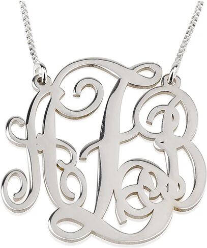 Unbranded Split Chain Monogram Necklace