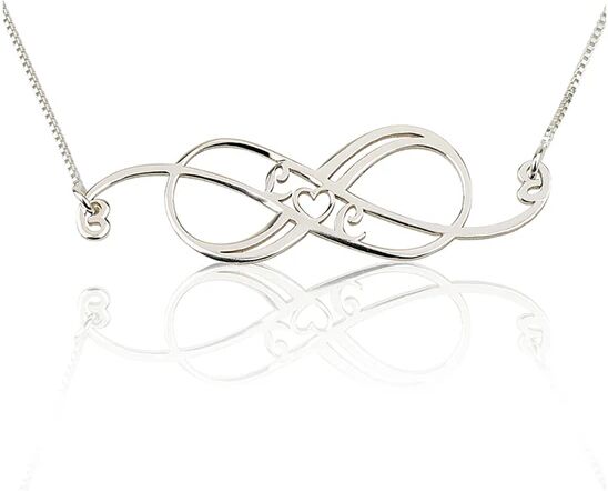 Unbranded Swirly Initial Infinity Necklace