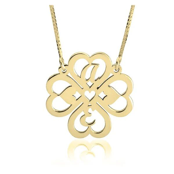 Unbranded Personalised Four Leaf Clover Necklace