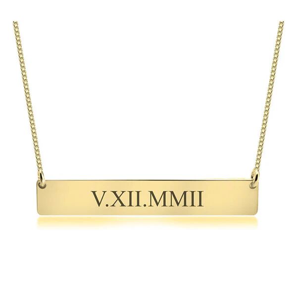 Unbranded Roman Numeral Date Necklace