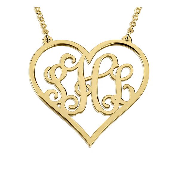 Unbranded Monogram Heart Necklace