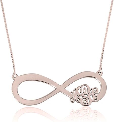 Unbranded Infinity Monogram Necklace