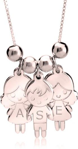 Unbranded Mother Necklace with Boy and Girl Charms