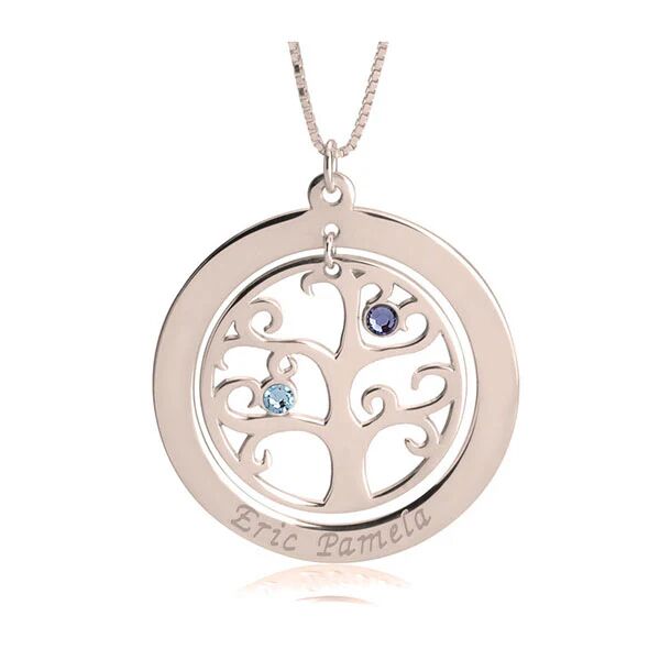 Unbranded Family Tree Necklace with Birthstones