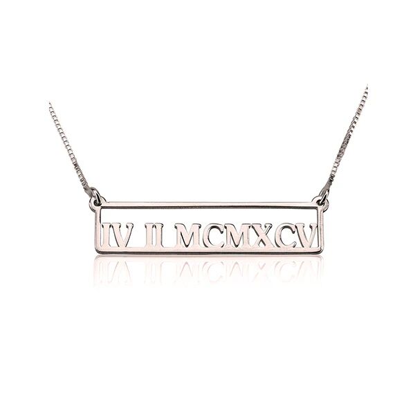 Unbranded Personalised Roman Numeral Necklace