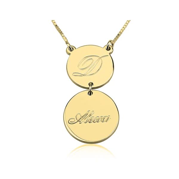 Unbranded Two Disc Initial Necklace