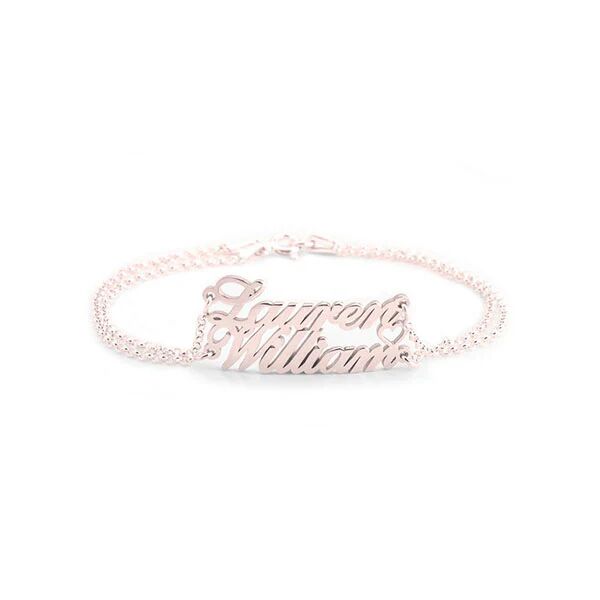 Unbranded Two Name Bracelet With Heart