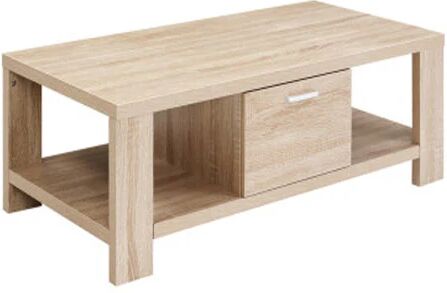 Artiss Coffee Table Wooden Shelf Storage Drawer Thick Tabletop