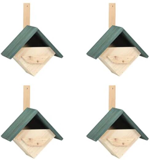 Unbranded Bird Houses 4 Pcs 24X16X30 Cm Firwood