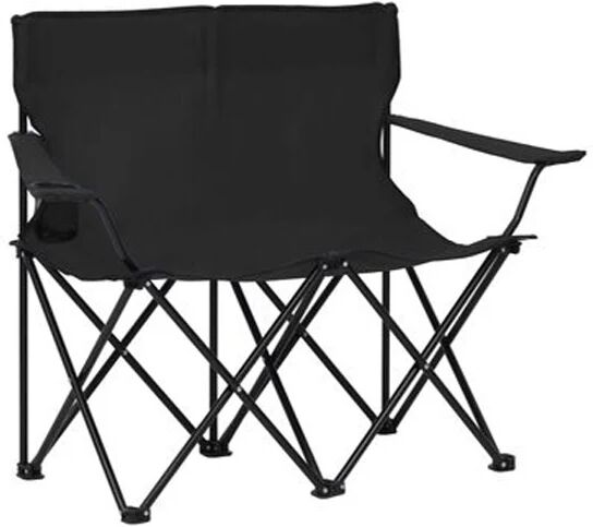 Unbranded 2 Seater Foldable Camping Chair Steel And Oxford Fabric