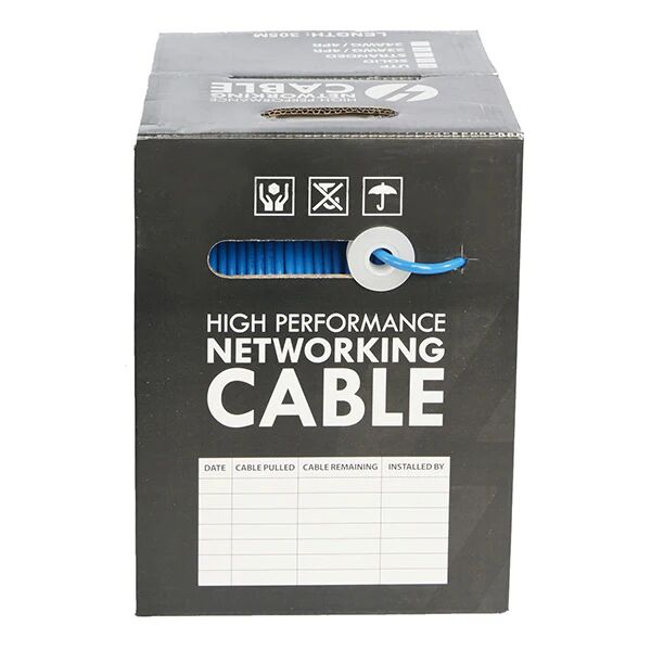 Unbranded Cat 6 Lszh Lan Ethernet Cable 305M Reel Box Blue