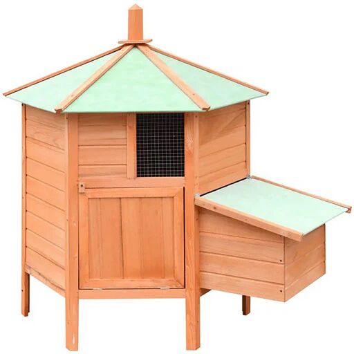 Unbranded Chicken Cage Solid Pine And Fir Wood 126X117X125 Cm