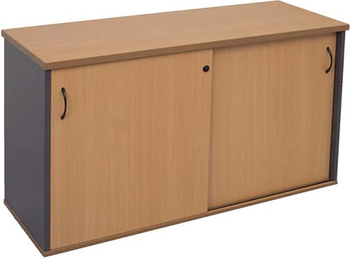 Unbranded Sliding Door Sideboard 1500Mm W X 450Mm D X 730Mm H Beech