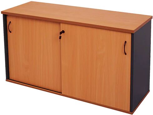 Unbranded Sliding Door Sideboard 1500Mm W X 450Mm D X 730Mm H Cherry