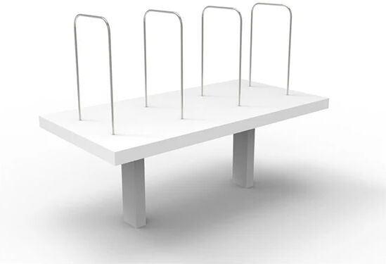 Unbranded Luxe Eternity Desk Mounted Shelf White 600Mm W X 300Mm D X 450Mm H