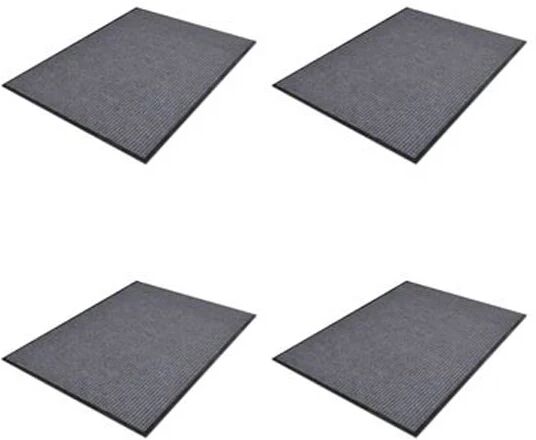 Unbranded Pvc Door Mats 4 Pcs Grey 90X60 Cm