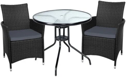 Gardeon Outdoor Furniture Dining Chair Table Bistro Set Wicker Cafe Bar Set