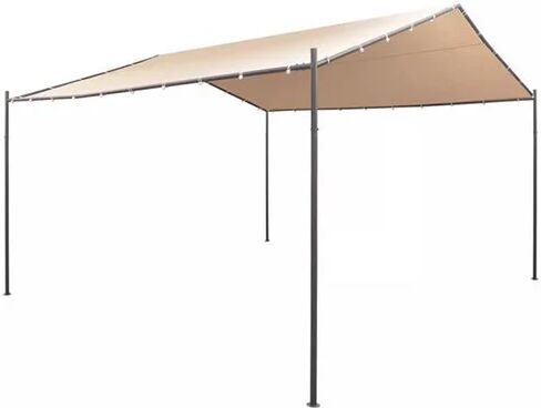 Unbranded Gazebo Pavilion Tent Oxford Fabric With Pa Coating Canopy Steel Beige