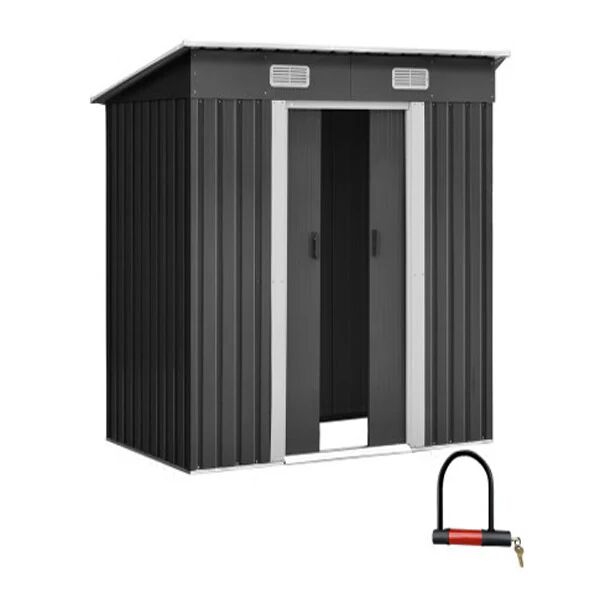 Giantz Garden Shed Outdoor Storage Sheds Tool Workshop 194X121 Cm Grey