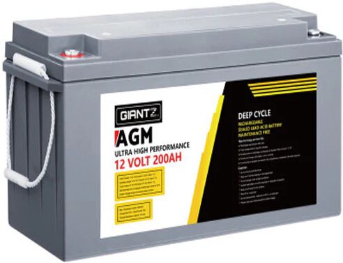 Giantz 200Ah Deep Cycle Battery 12V Agm Marine Sealed Power Portable Box