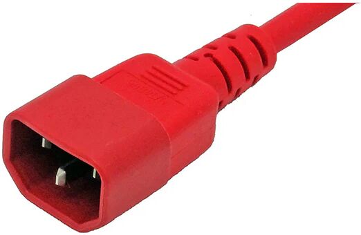 Unbranded Iec C14 To C15 High Temperature Power Cable Red