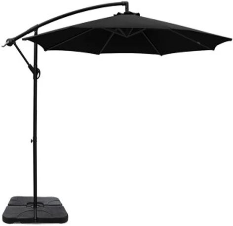 Instahut 3M Outdoor Umbrella Cantilever With 50X50 Cm Base Garden Patio