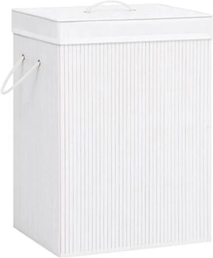 Unbranded Bamboo Laundry Basket White 72 L