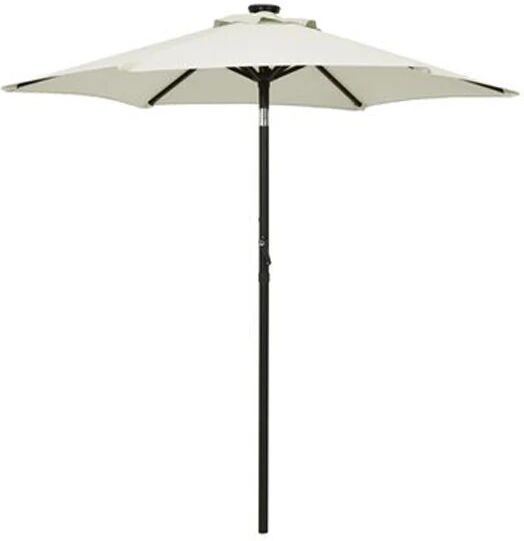 Unbranded Parasol With Led Lights Sand 200X211 Cm Aluminium