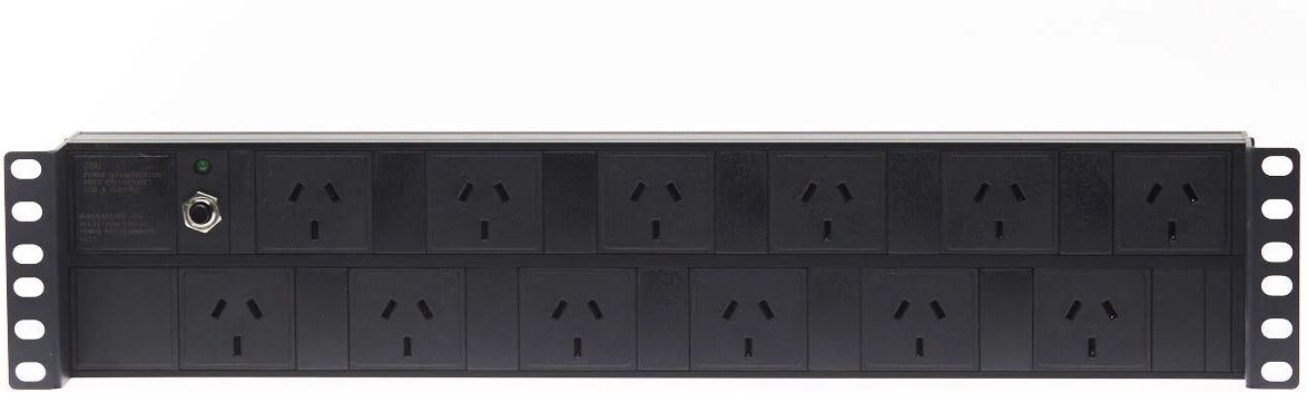 Unbranded 2Ru 12 Way Gpo Horizontal Pdu Recessed Rack Mount Power Rail