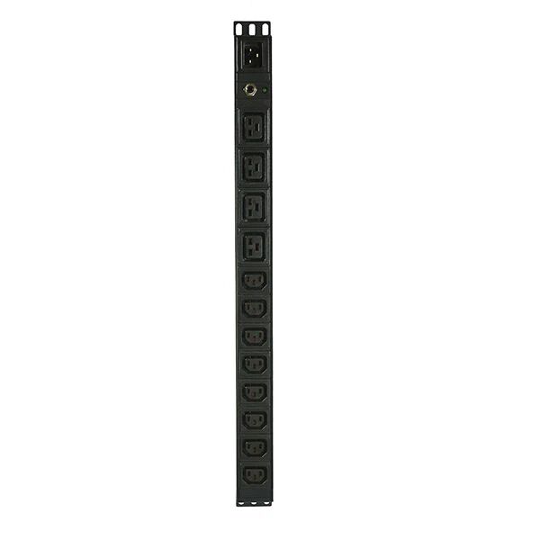 Unbranded Vertical 19 Inch 12 Way Pdu Rack Mount Power Rail