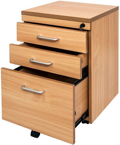 Unbranded Moving Pedestal Beech 465Mm W X 447Mm D X 690Mm H