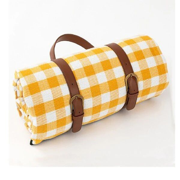 Unbranded Picnic Mat With Thick Leather Strap