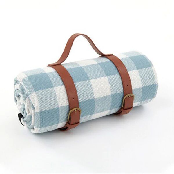 Unbranded Picnic Mat With Thick Leather Strap