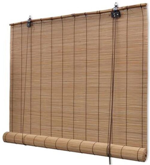 Unbranded Roller Blind Bamboo 150X160 Cm Brown