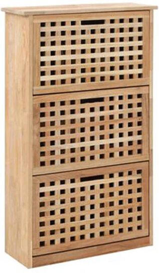 Unbranded Shoe Storage Cabinet 55X20X104 Cm Solid Walnut Wood