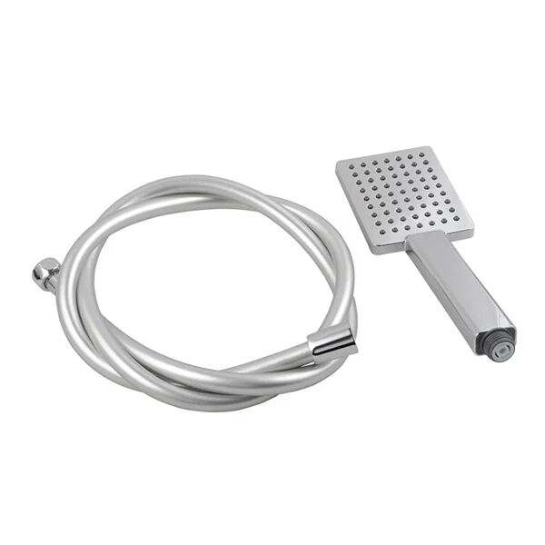 Unbranded Square Chrome Abs Rainfall Handheld Shower Head With Water Hose