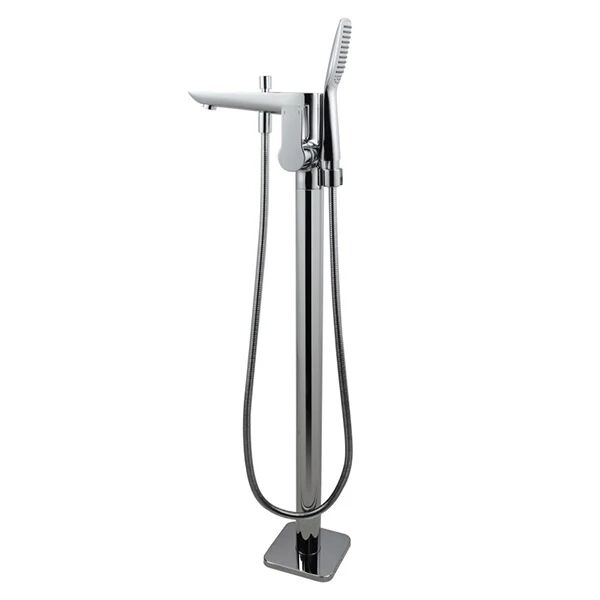 Unbranded Freestanding Bathtub Mixer With Handheld Shower Spout Floor Mounted